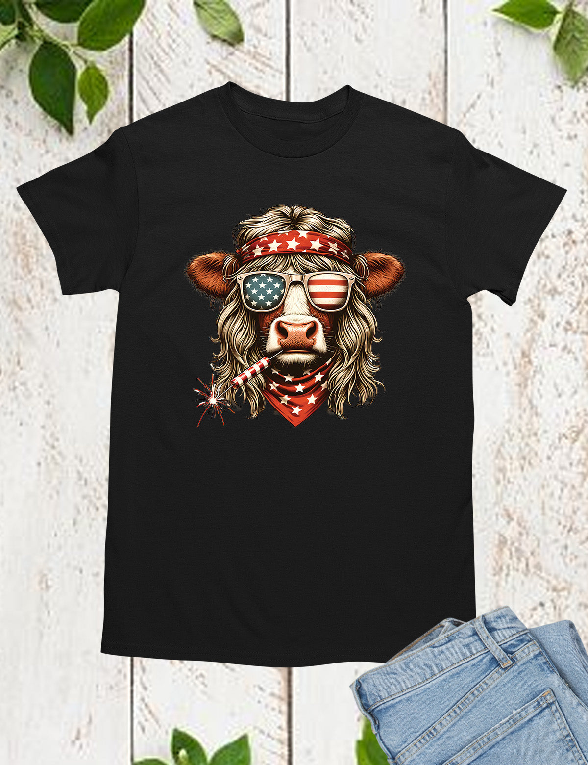 Highland Cow 4th Of July T Shirt