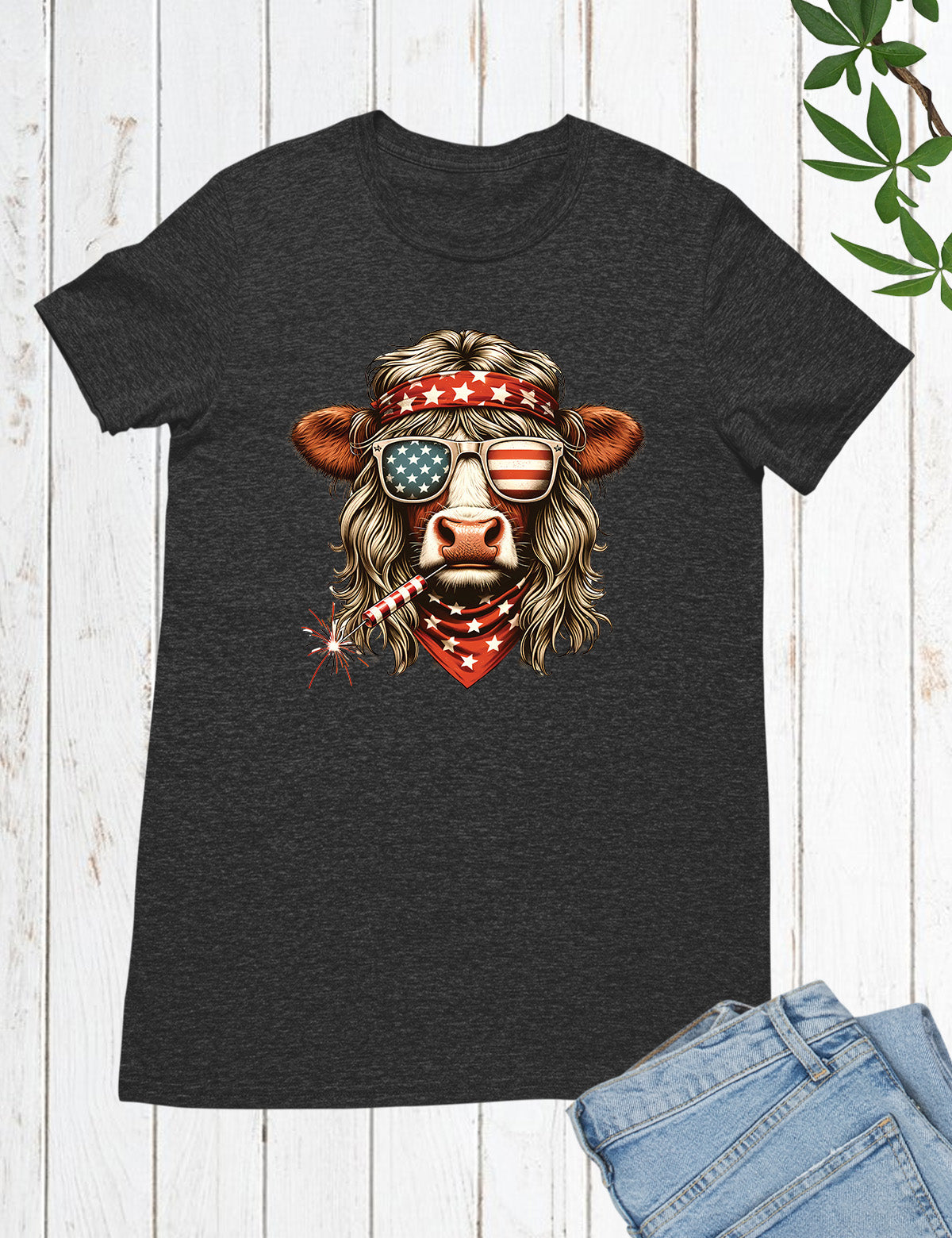 Highland Cow 4th Of July T Shirt