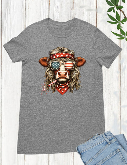 Highland Cow 4th Of July T Shirt