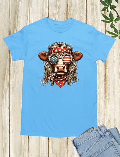 Highland Cow 4th Of July T Shirt