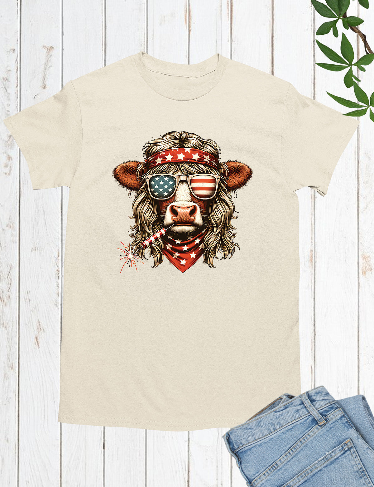 Highland Cow 4th Of July T Shirt