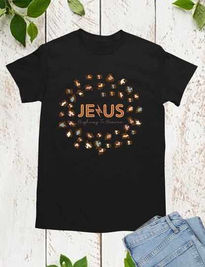 Jesus Highway to Heaven Groovy T Shirt