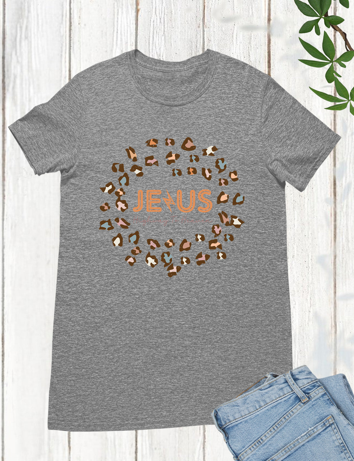 Jesus Highway to Heaven Groovy T Shirt