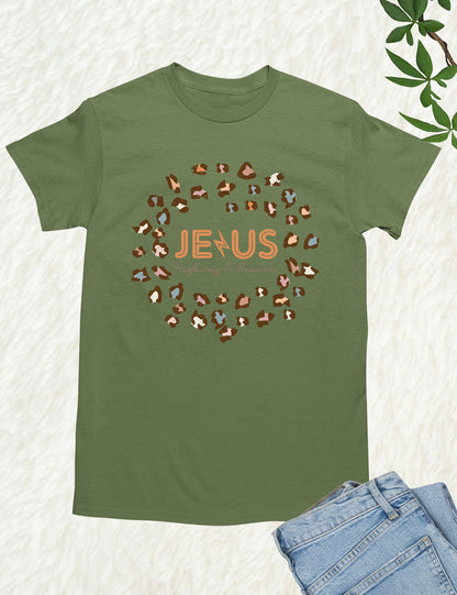 Jesus Highway to Heaven Groovy T Shirt