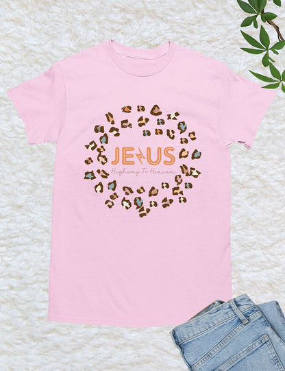 Jesus Highway to Heaven Groovy T Shirt