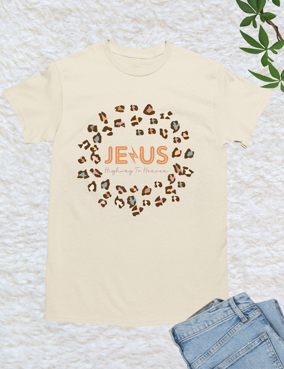 Jesus Highway to Heaven Groovy T Shirt