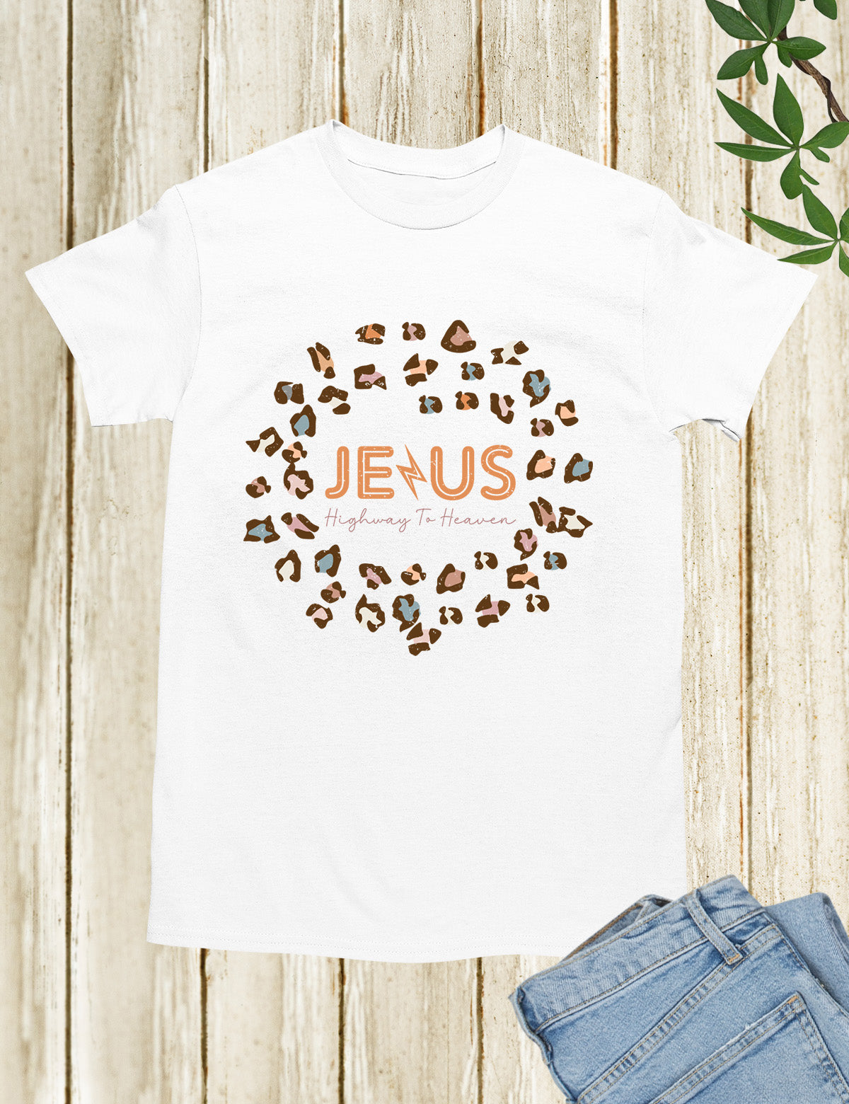 Jesus Highway to Heaven Groovy T Shirt