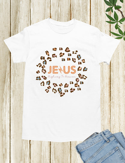 Jesus Highway to Heaven Groovy T Shirt