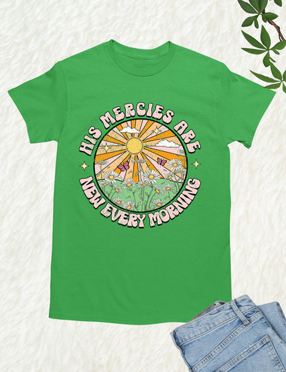 His Mercies are New Every Morning Boho Religious T Shirt