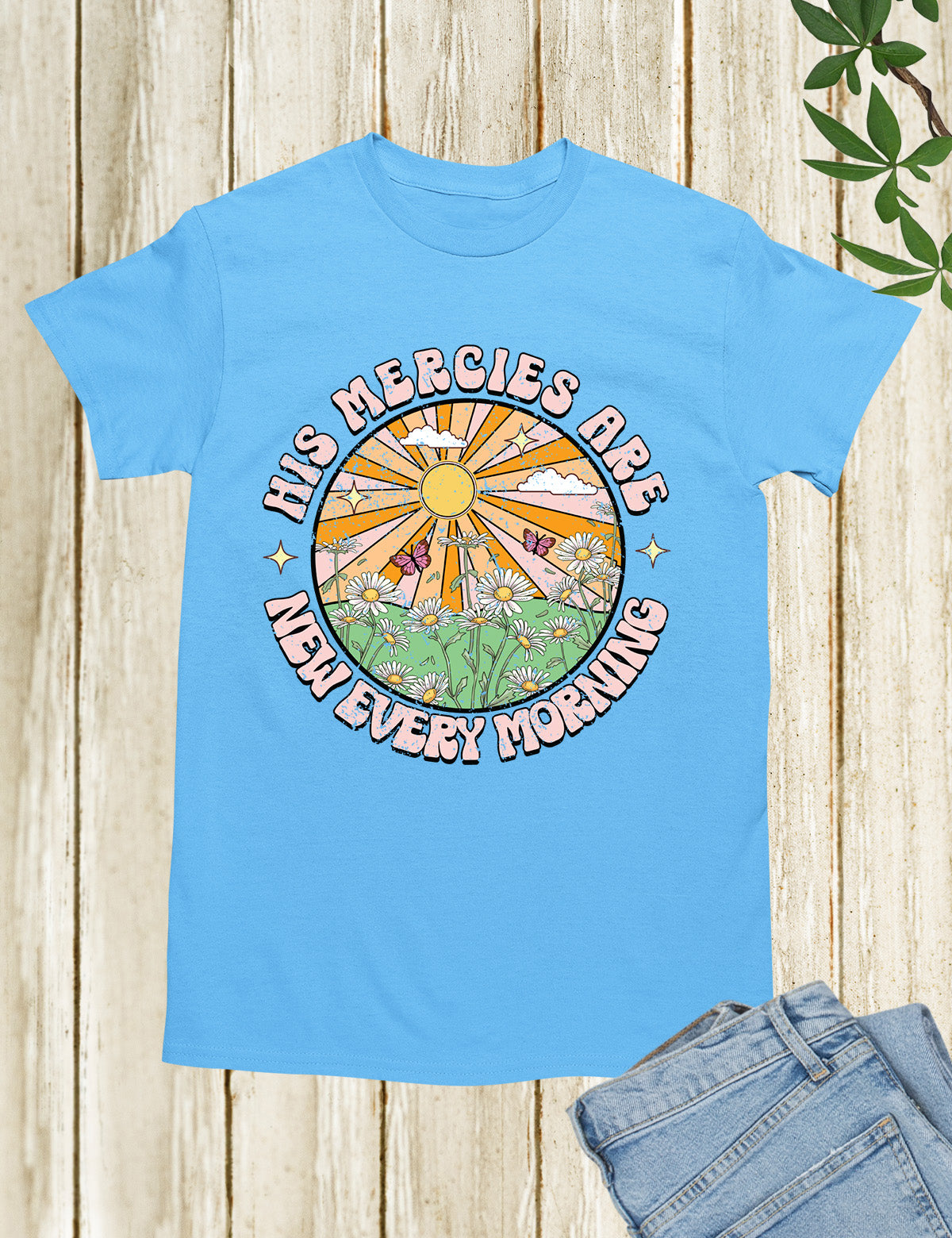 His Mercies are New Every Morning Boho Religious T Shirt