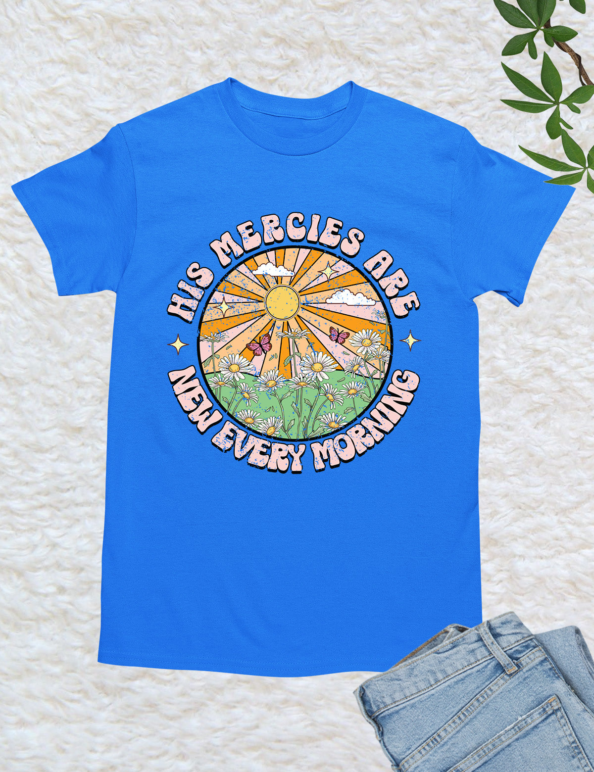 His Mercies are New Every Morning Boho Religious T Shirt