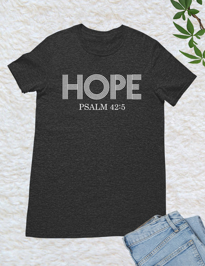 Hope Psalm 42:5 Inspirational Christian Tshirts