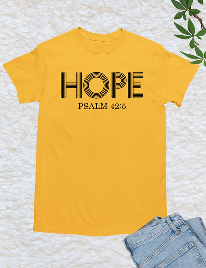 Hope Psalm 42:5 Inspirational Christian Tshirts