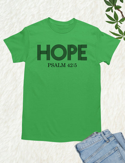 Hope Psalm 42:5 Inspirational Christian Tshirts