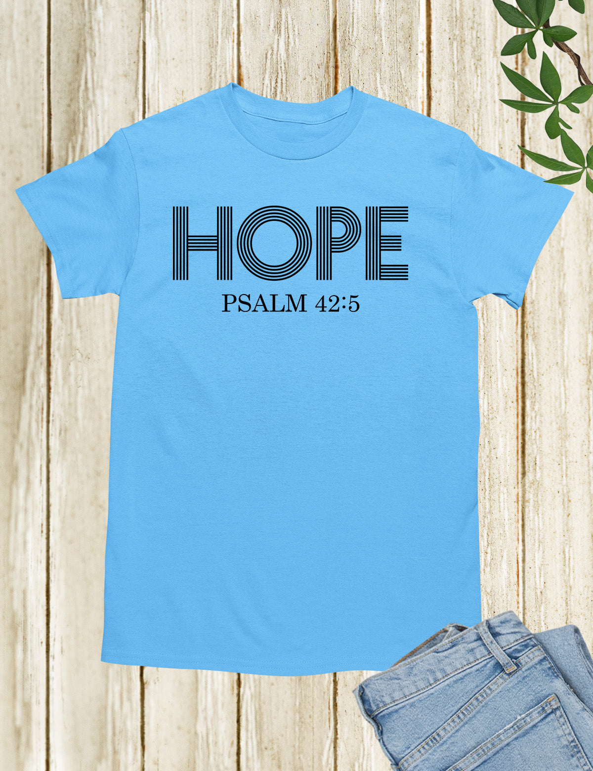 Hope Psalm 42:5 Inspirational Christian Tshirts