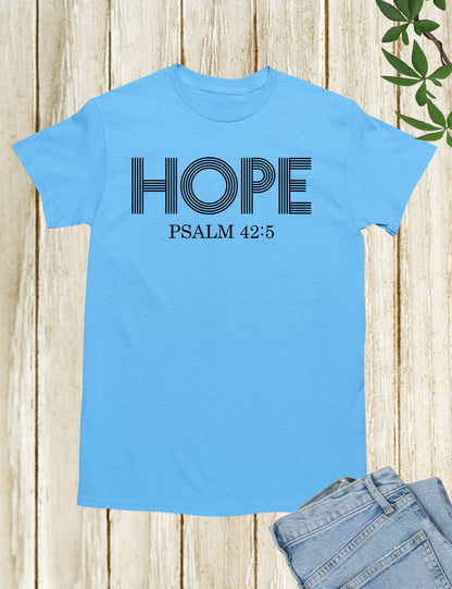 Hope Psalm 42:5 Inspirational Christian Tshirts