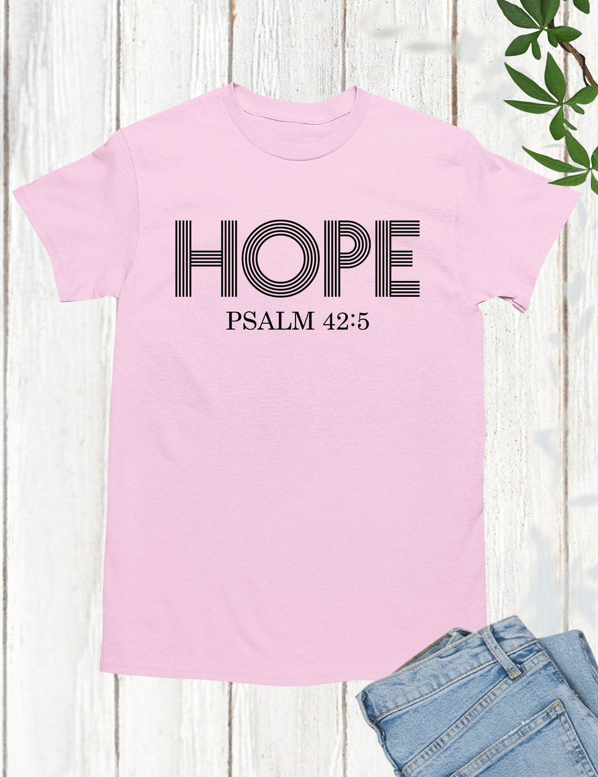 Hope Psalm 42:5 Inspirational Christian Tshirts