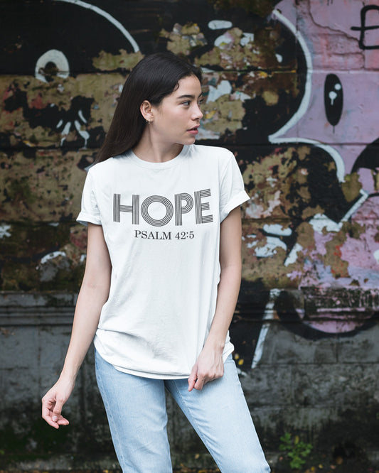 Hope Psalm 42:5 Inspirational Christian Tshirts