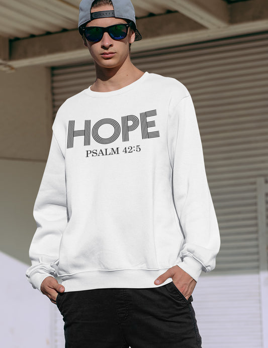 Hope Psalm 42:5 Inspirational Christian Sweatshirts
