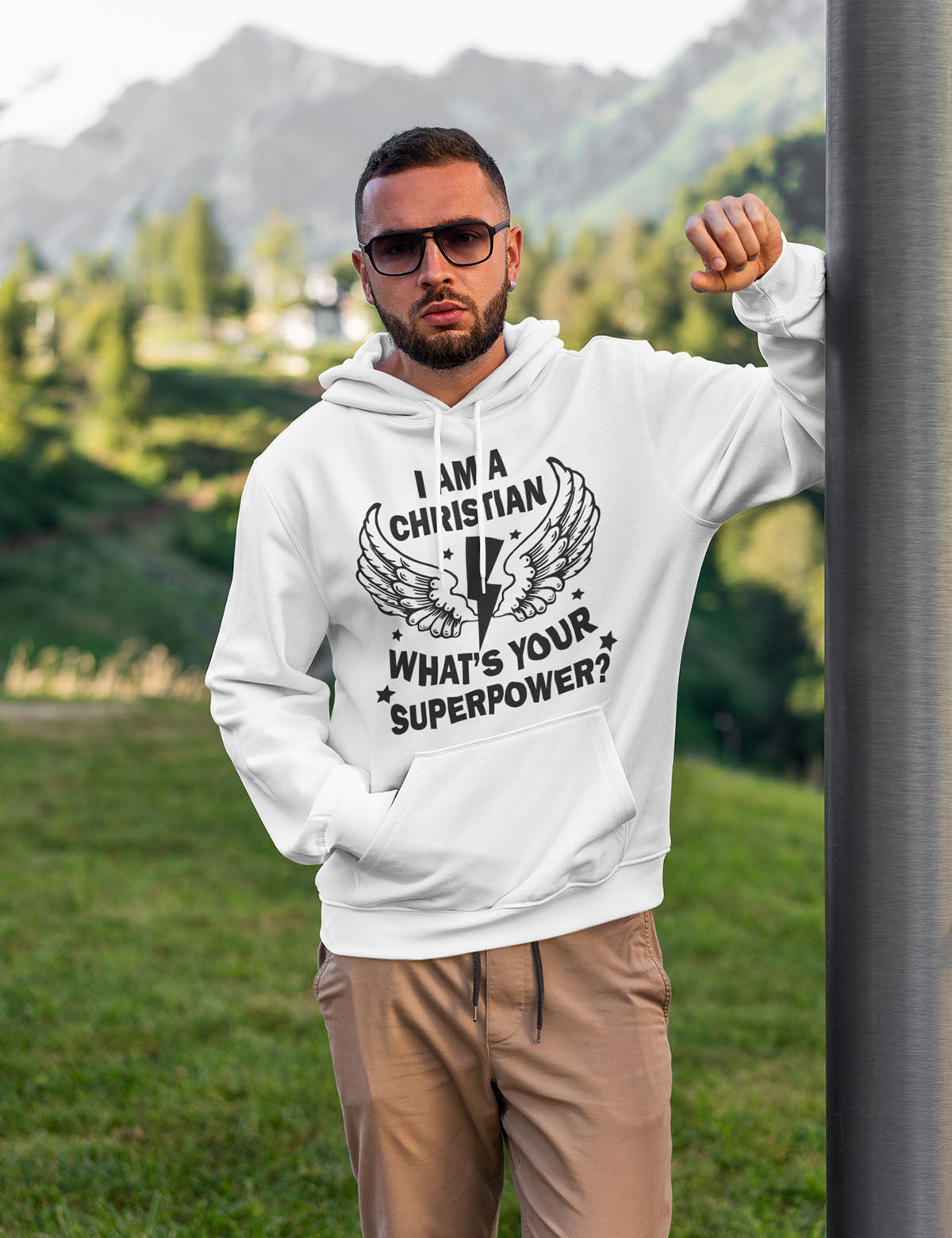 I am a Christian What's Your Superpower Hoodie
