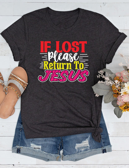 If Lost Please Return to Jesus Christian Long Sleeve Tee Shirts