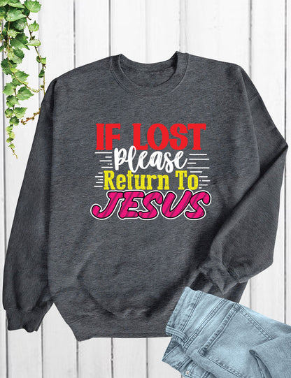 If Lost Please Return to Jesus Christian Long Sleeve Tee Shirts