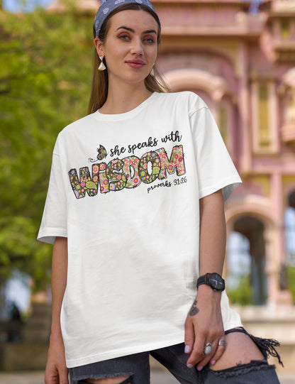 She Speaks With Wisdom Proverbs Retro Shirt