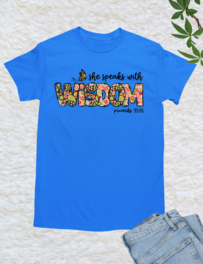 She Speaks With Wisdom Proverbs Retro Shirt