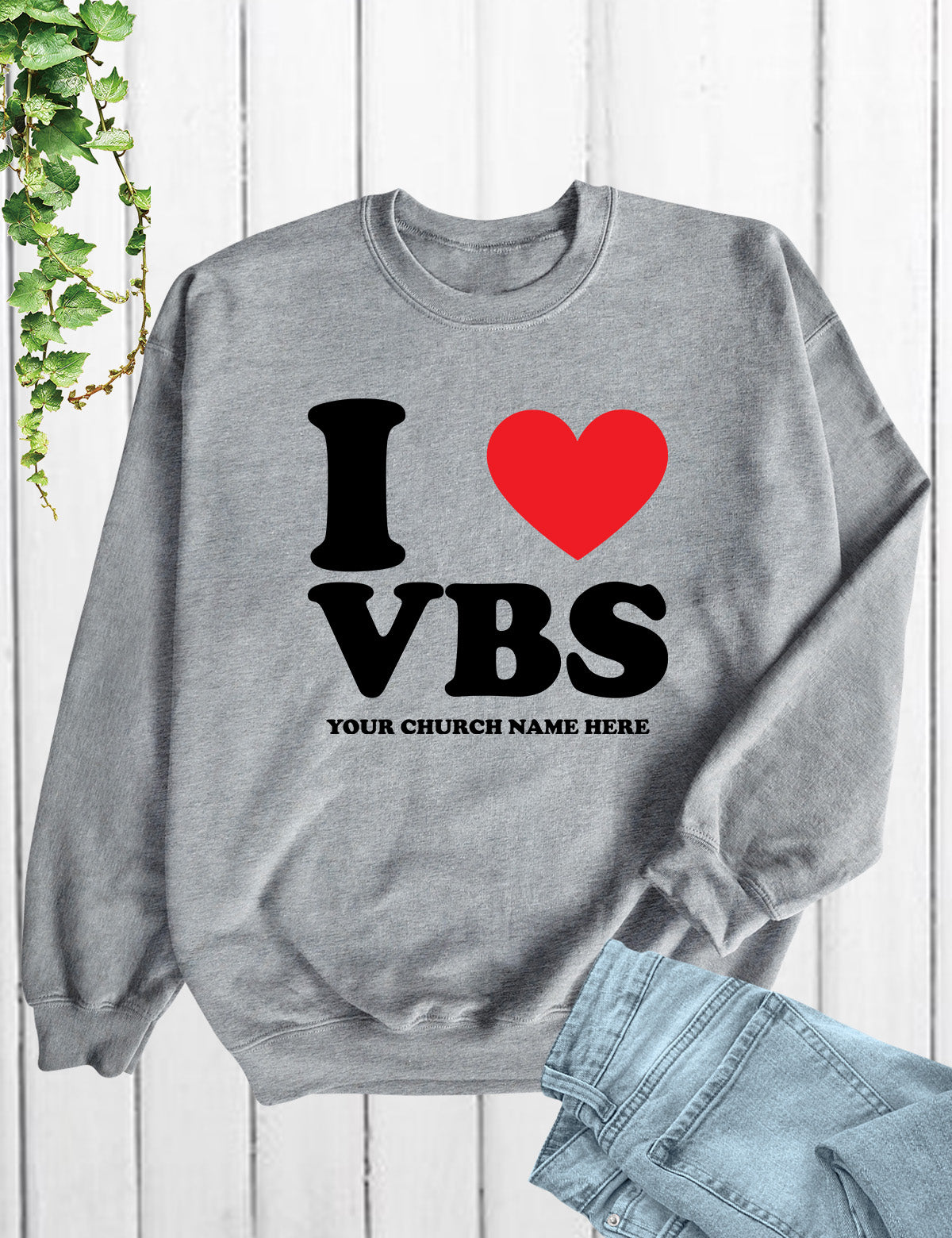 I Love VBS Christian Personalized Sweatshirts