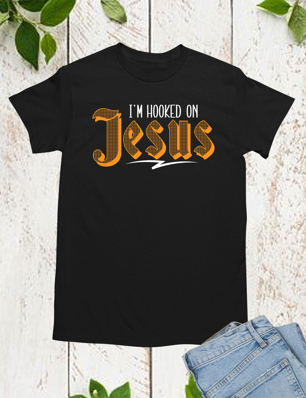 I'm Hooked on Jesus Men's Christian Long Sleeve T Shirts