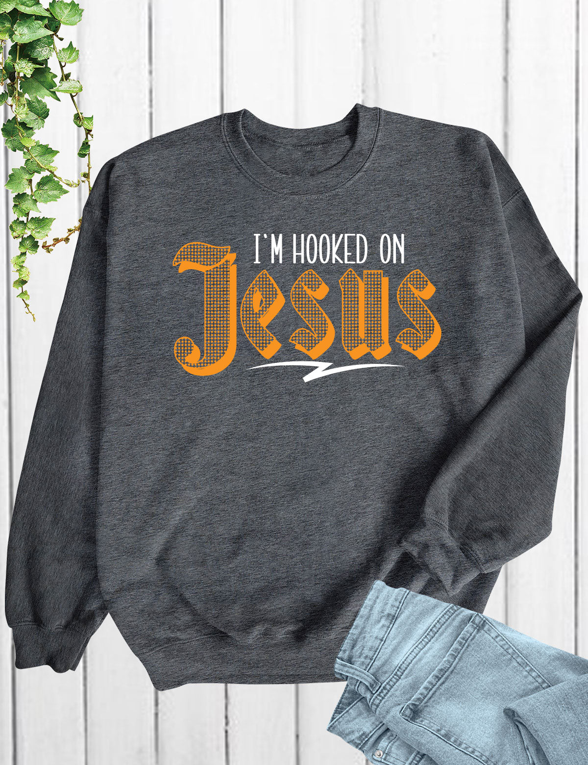 I'm Hooked on Jesus Men's Christian Long Sleeve T Shirts