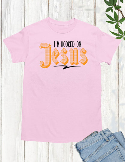I'm Hooked on Jesus Men's Christian Long Sleeve T Shirts