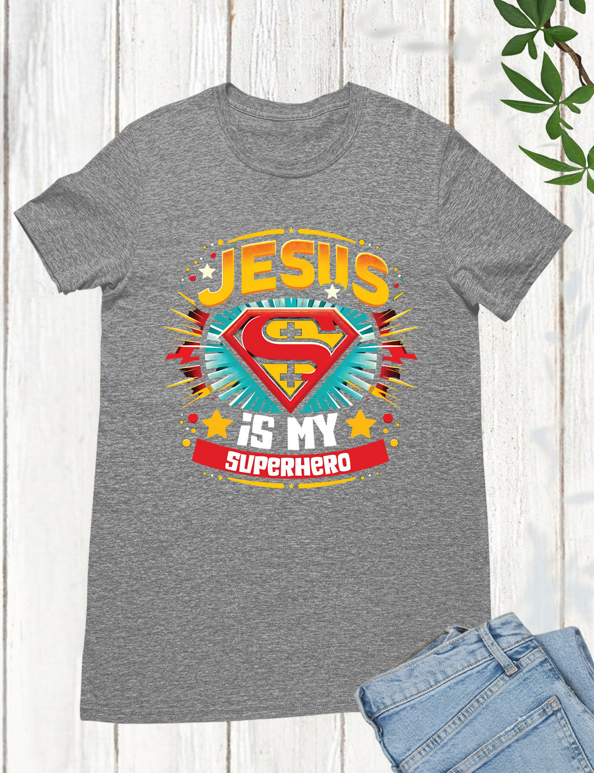 Jesus is My Superhero Retro Shirt