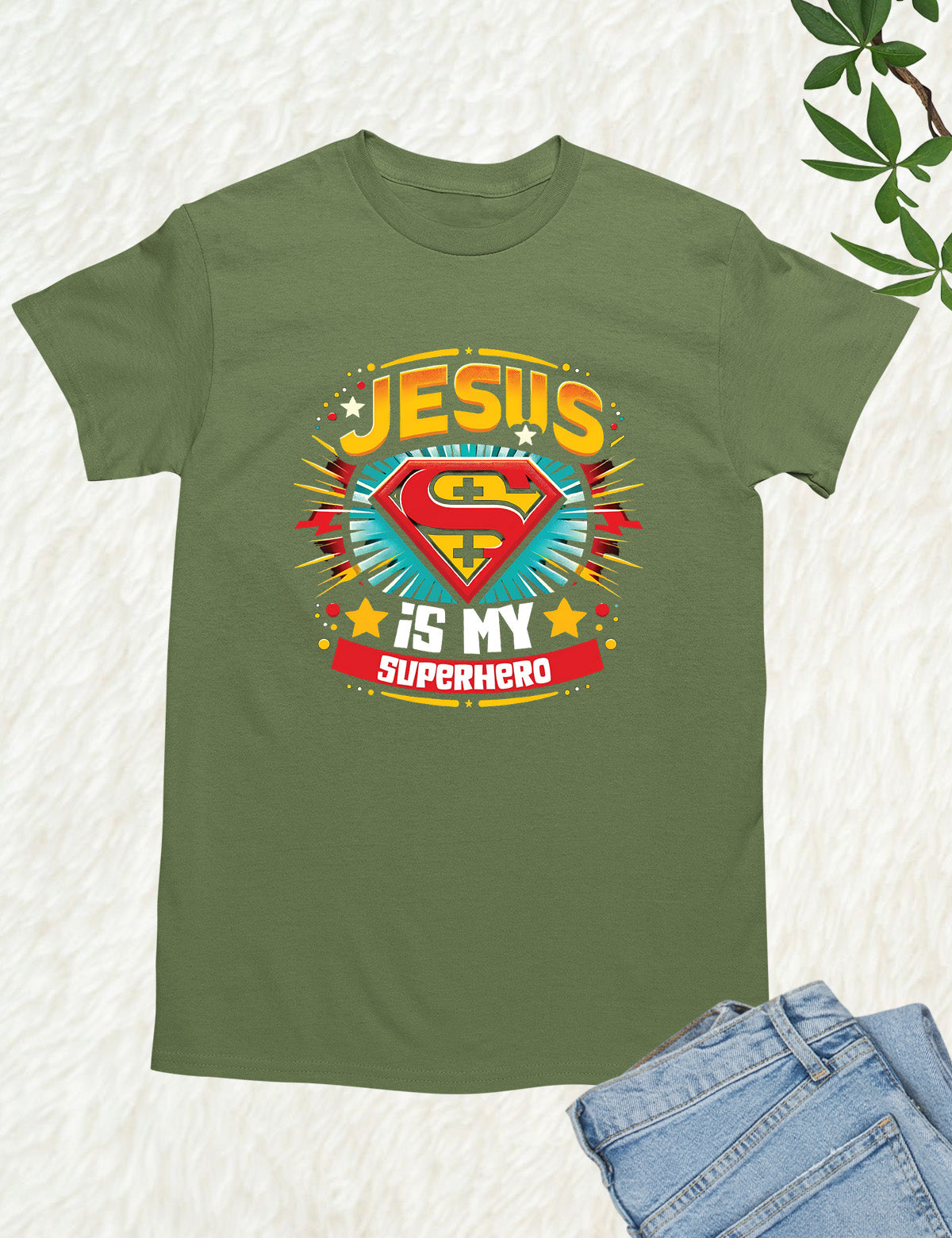 Jesus is My Superhero Retro Shirt