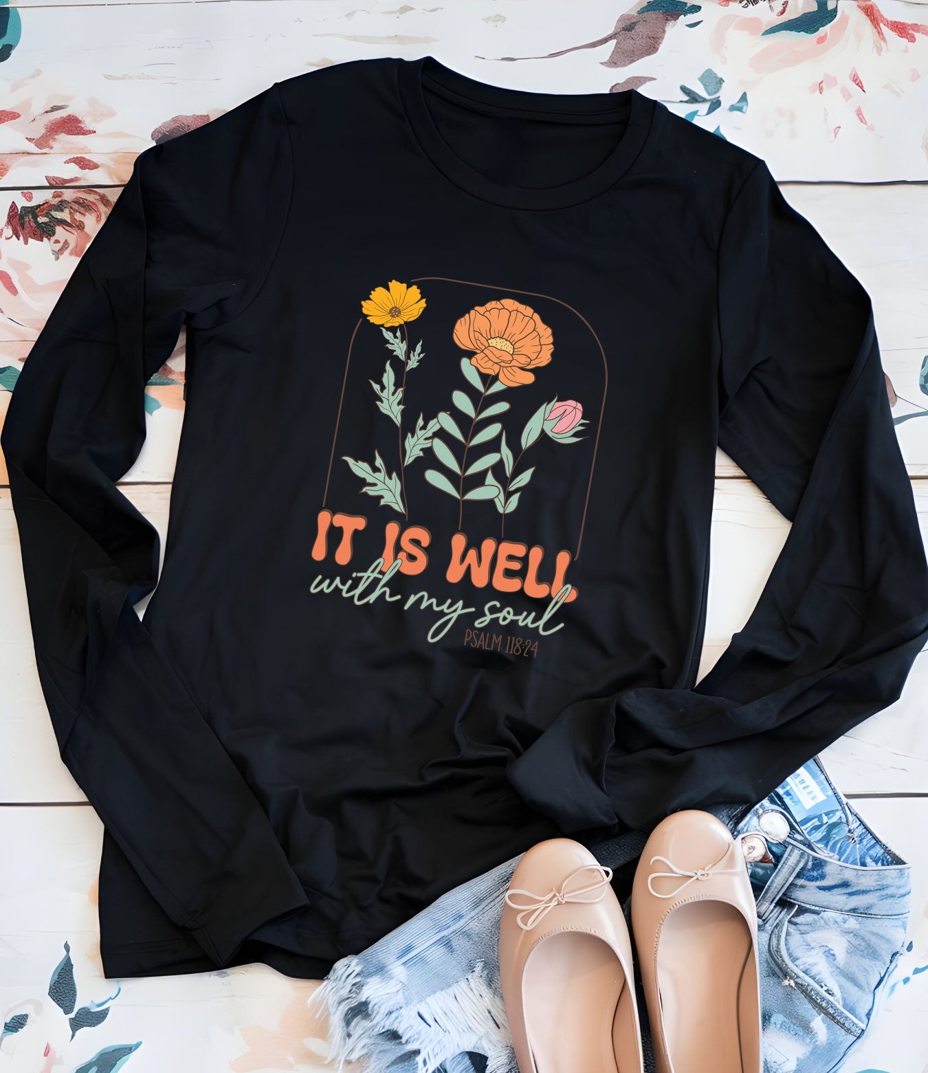 It is Well with My Soul Long Sleeve Christian Shirts