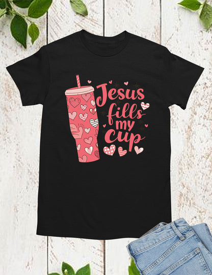 Jesus Fills My Cup Christian Prayer Long Sleeve T Shirts