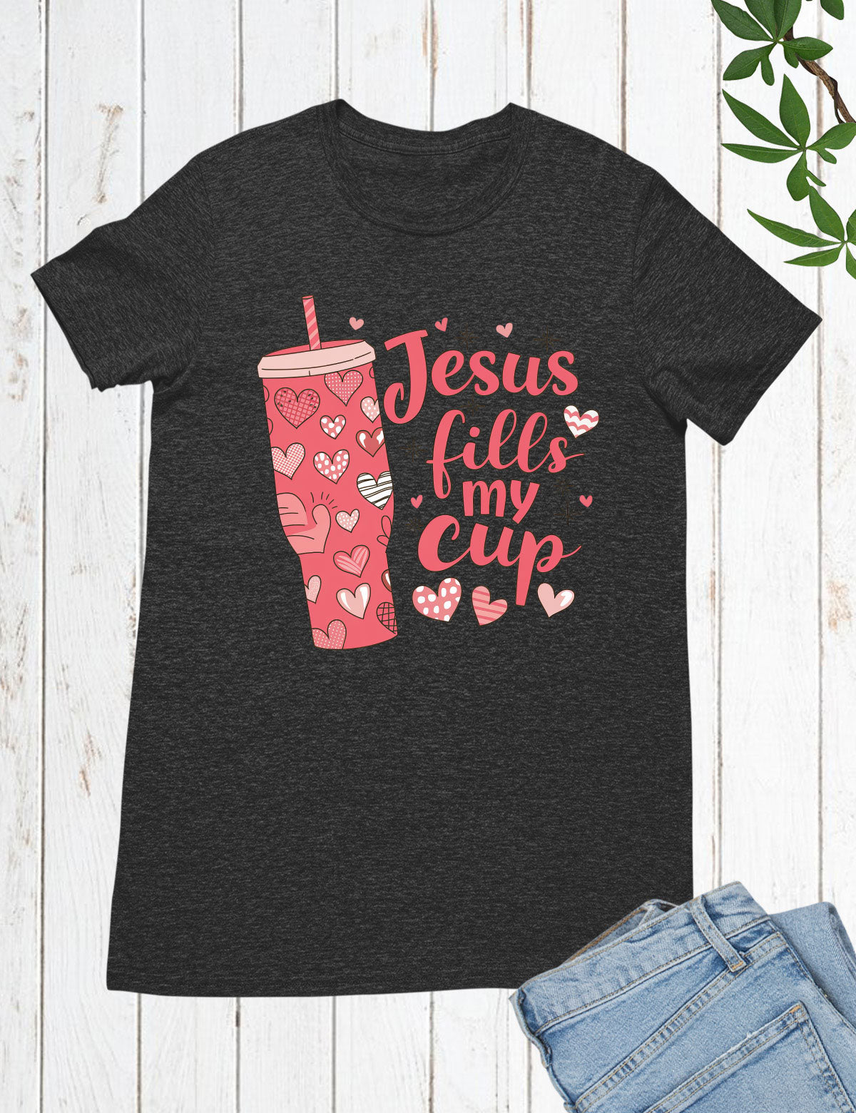 Jesus Fills My Cup Christian Prayer Long Sleeve T Shirts