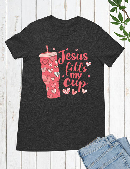 Jesus Fills My Cup Christian Prayer Long Sleeve T Shirts
