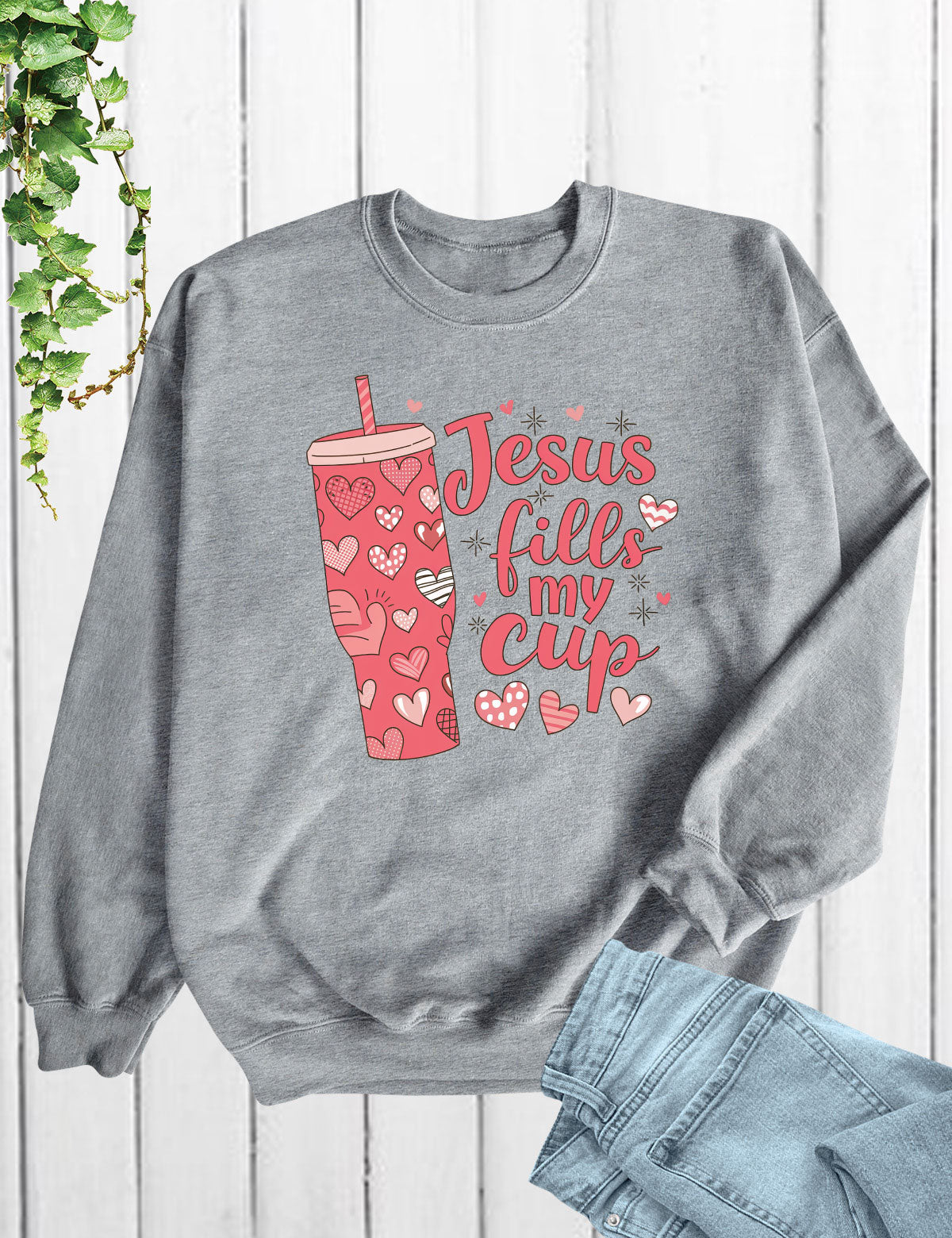 Jesus Fills My Cup Christian Prayer Long Sleeve T Shirts