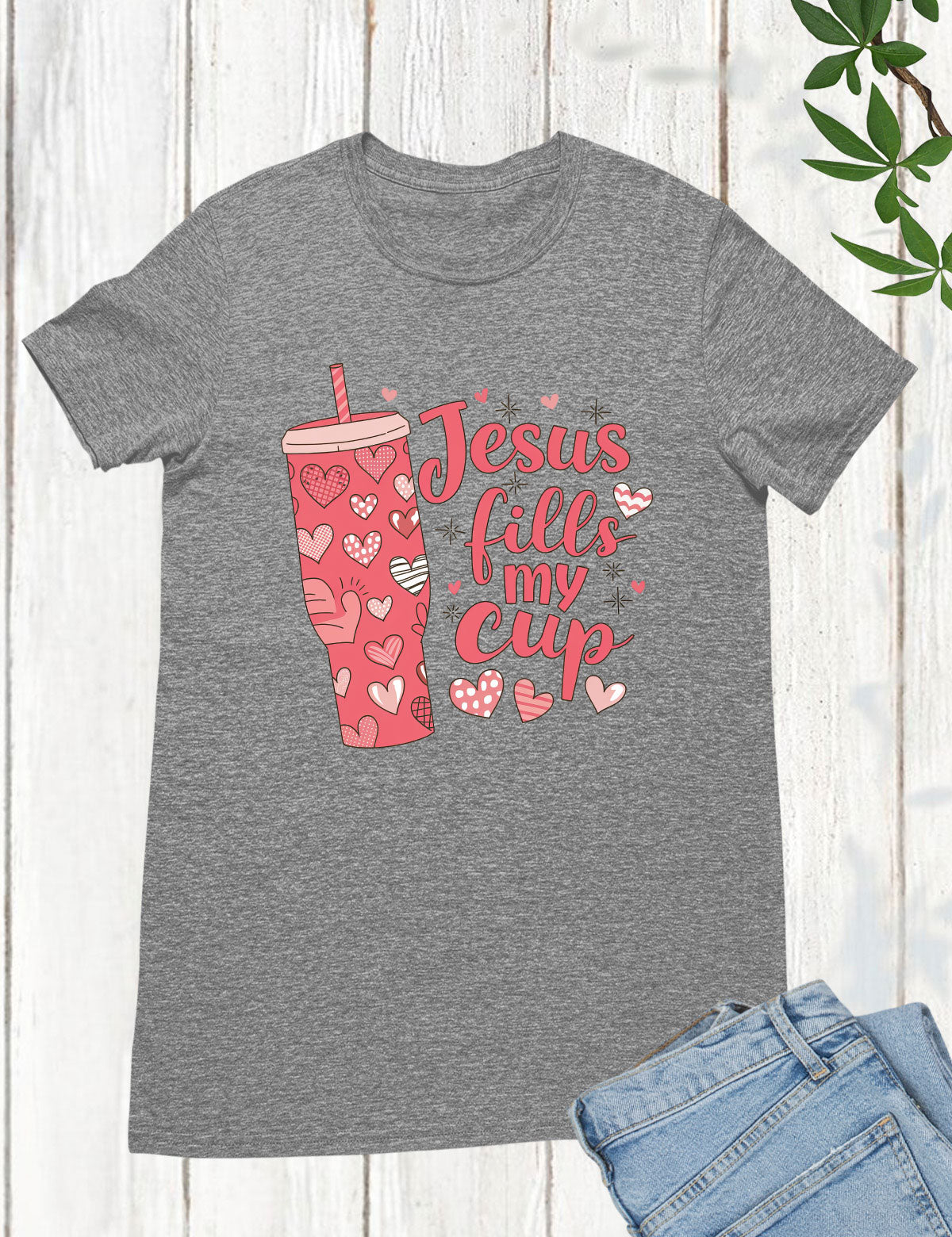 Jesus Fills My Cup Christian Prayer Long Sleeve T Shirts