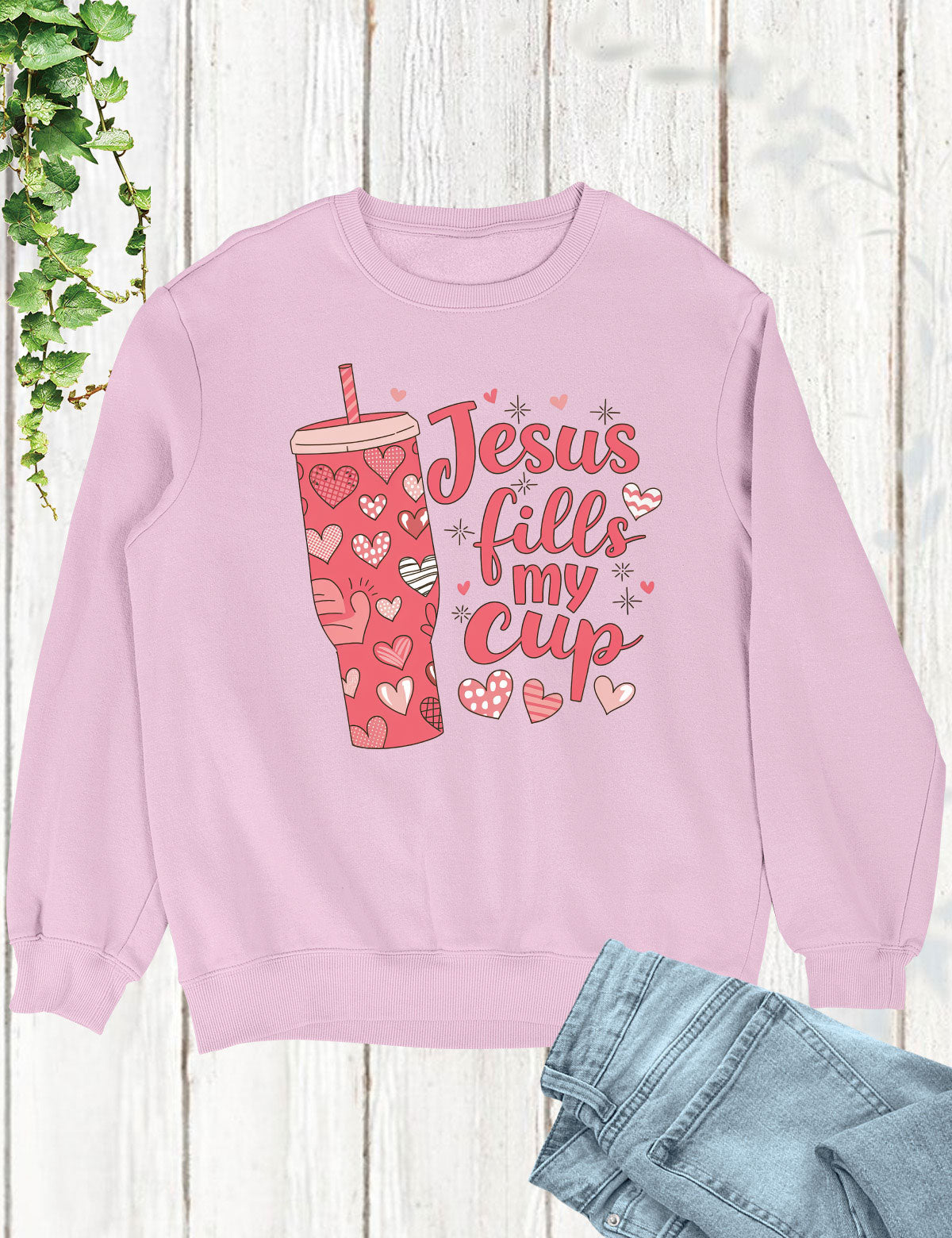 Jesus Fills My Cup Christian Prayer Long Sleeve T Shirts