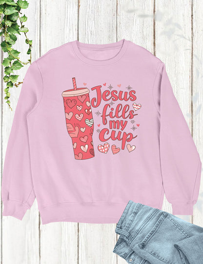 Jesus Fills My Cup Christian Prayer Long Sleeve T Shirts