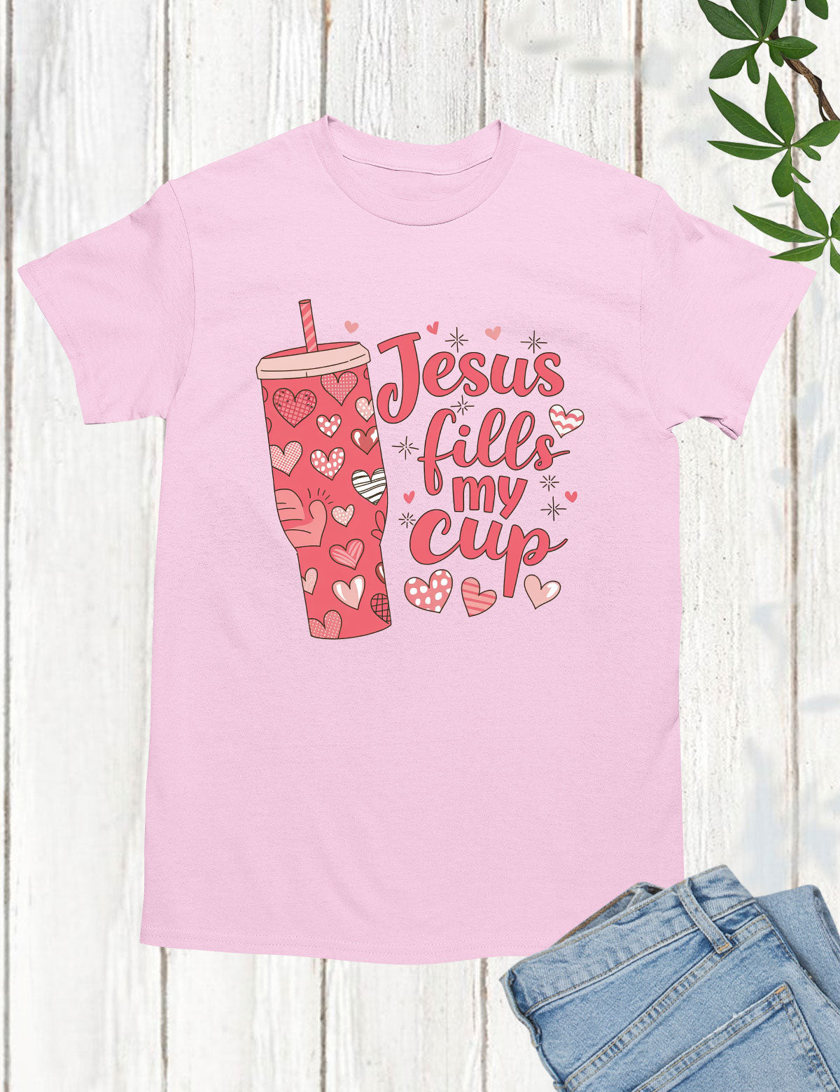 Jesus Fills My Cup Christian Prayer Long Sleeve T Shirts