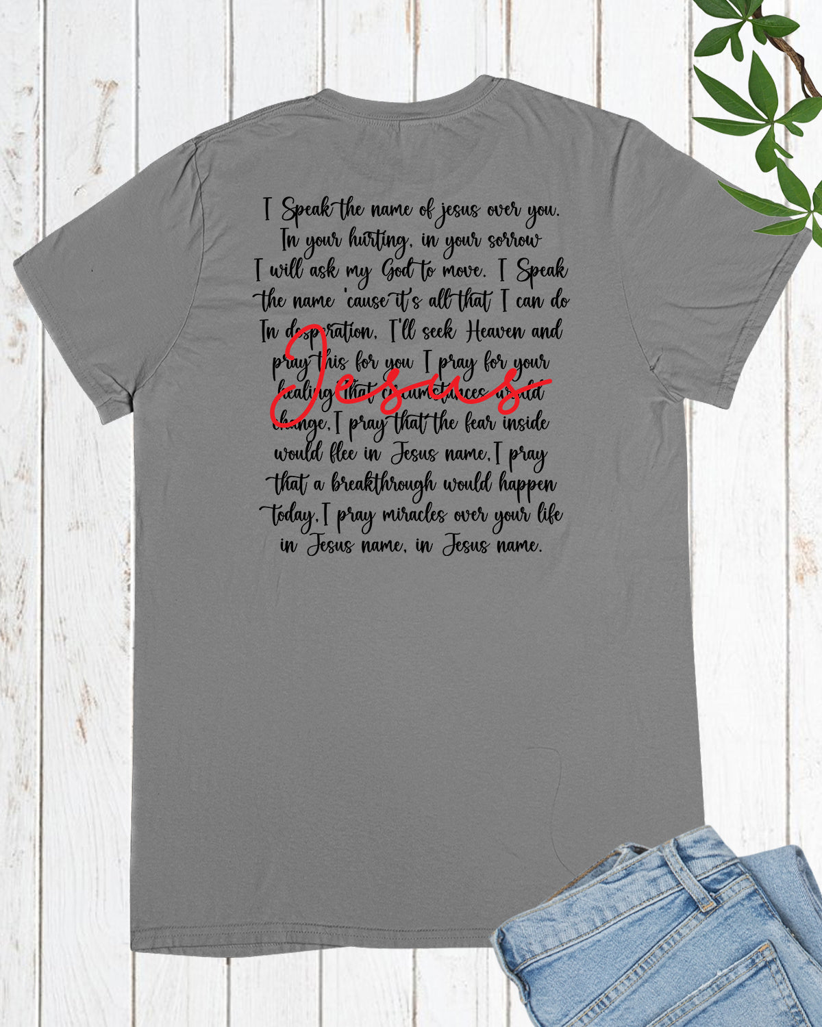 I Speak The Name Of Jesus Song Lyrics T Shirt Back Print