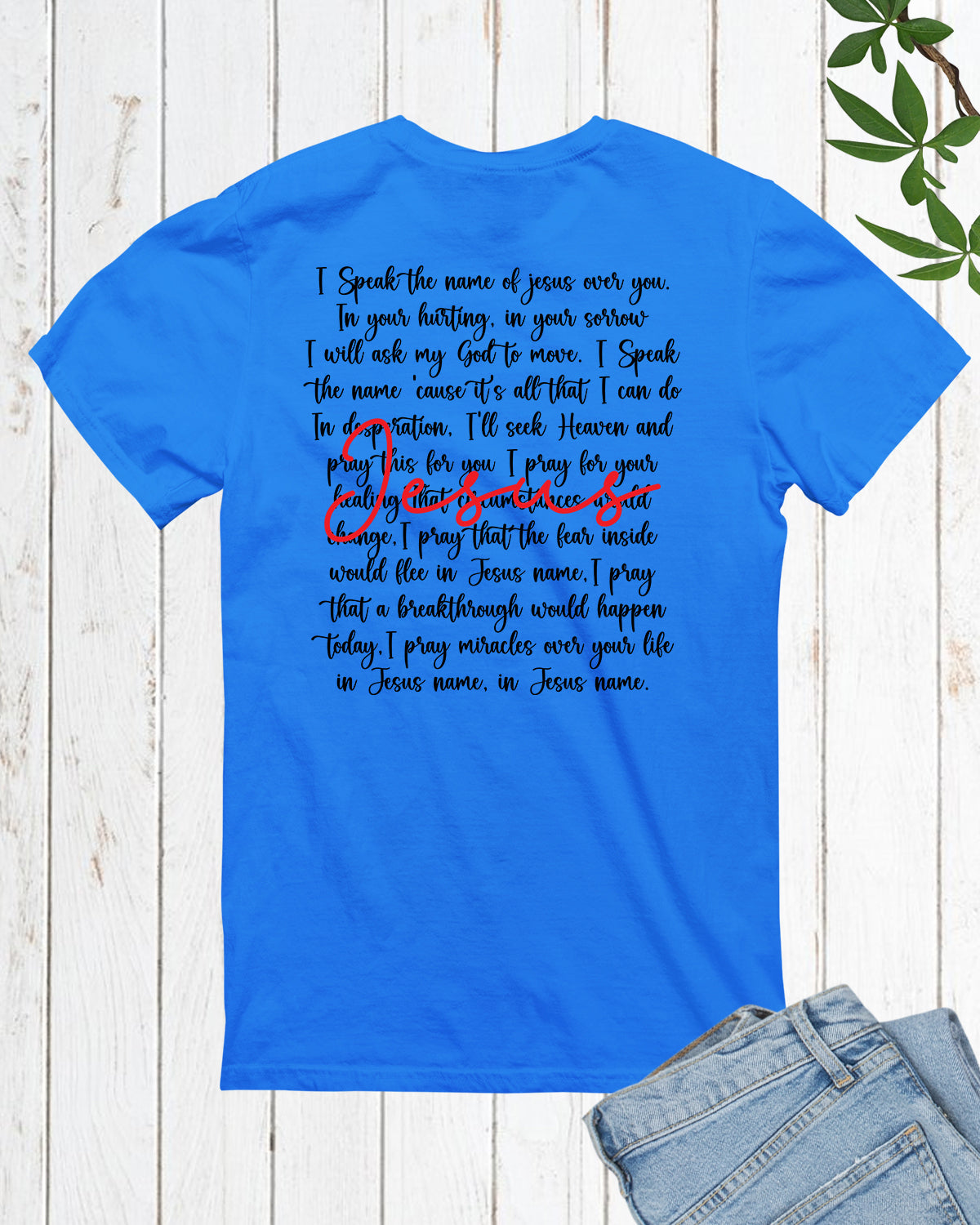 I Speak The Name Of Jesus Song Lyrics T Shirt Back Print