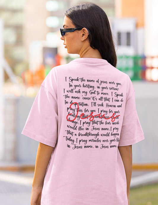 I Speak The Name Of Jesus Song Lyrics T Shirt Back Print