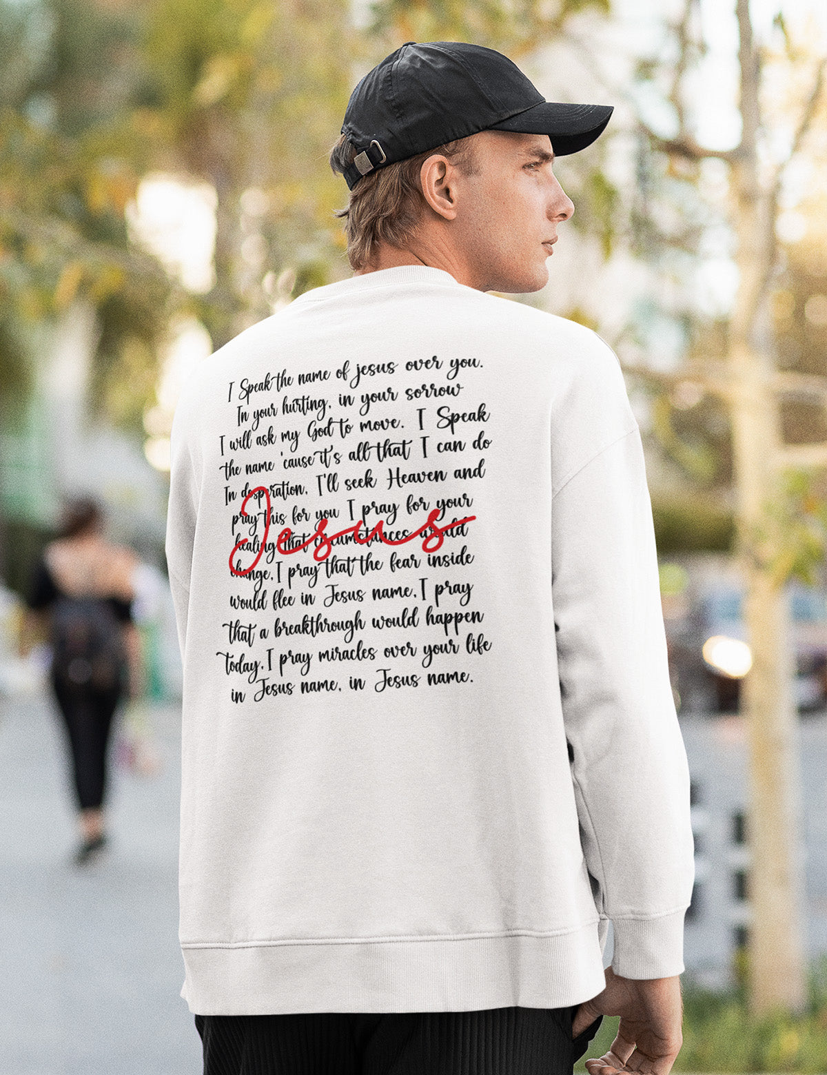 I Speak The Name Of Jesus Song Lyrics Sweatshirt Back Print