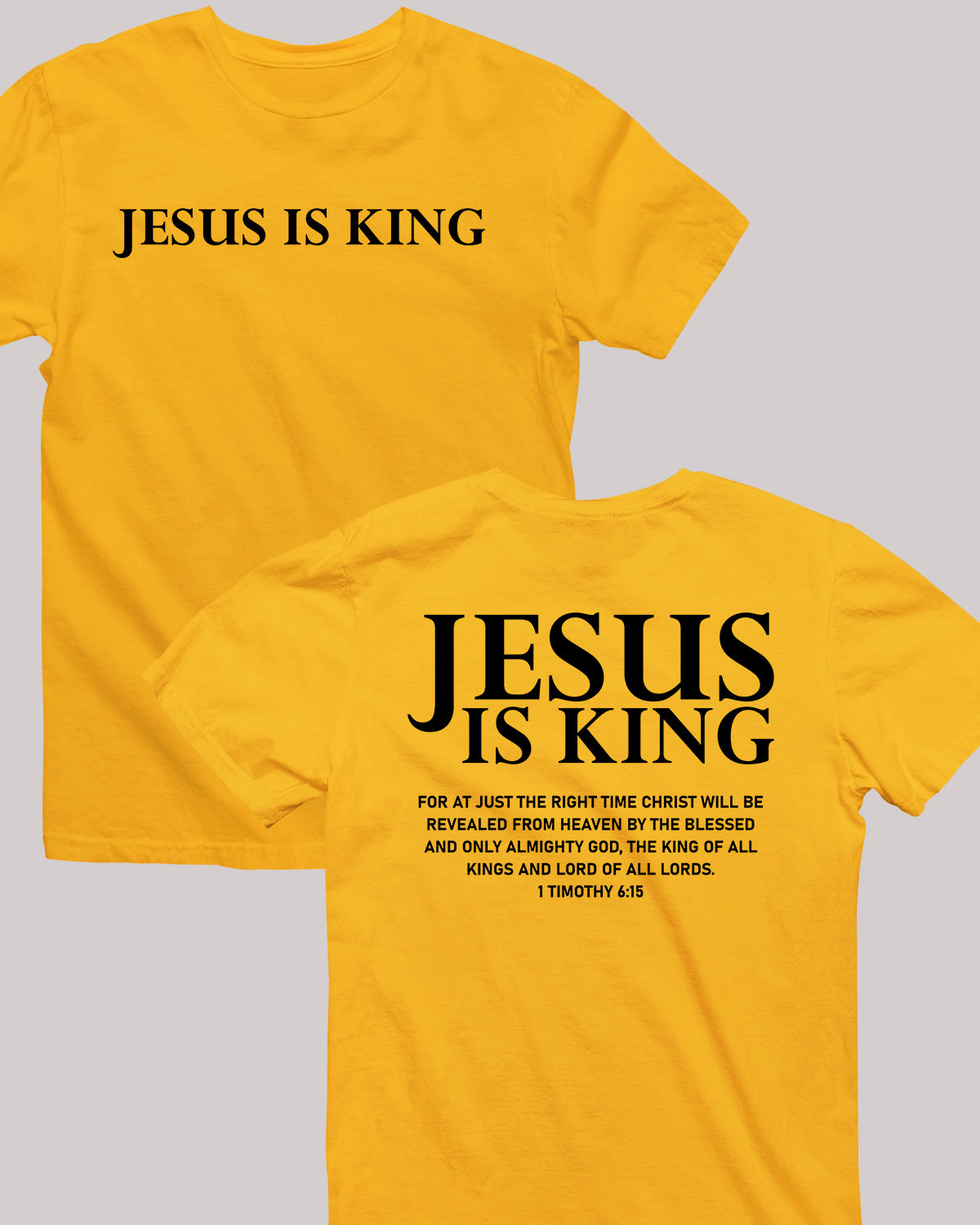 Jesus is king Christian merch Front Back T Shirts