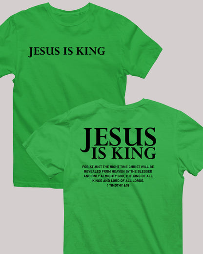 Jesus is king Christian merch Front Back T Shirts