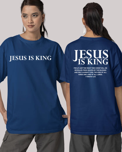 Jesus is king Christian merch Front Back T Shirts